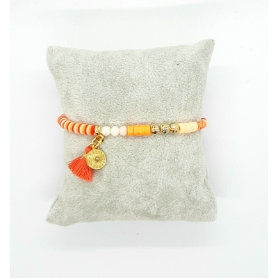 katsuki armband oranje/peach tinten goud katsuki armband oranje/peach tinten goud