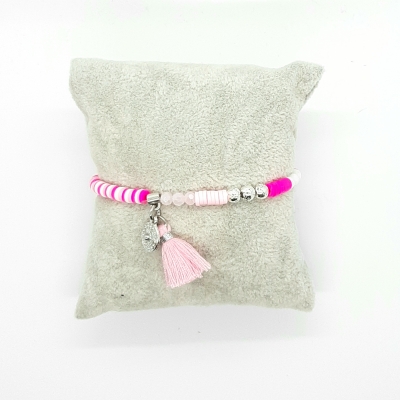 katsuki armband fel roze zilver katsuki armband fel roze zilver