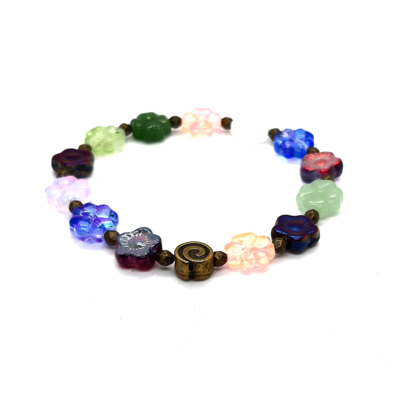 flower power armband shiny