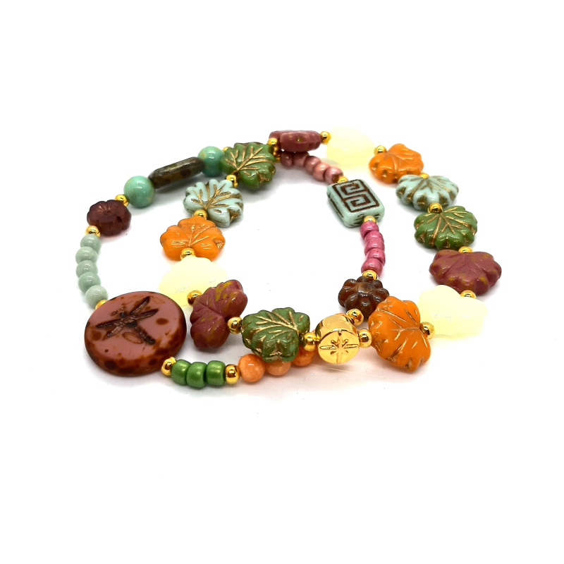 leaf bracelet met goud 2