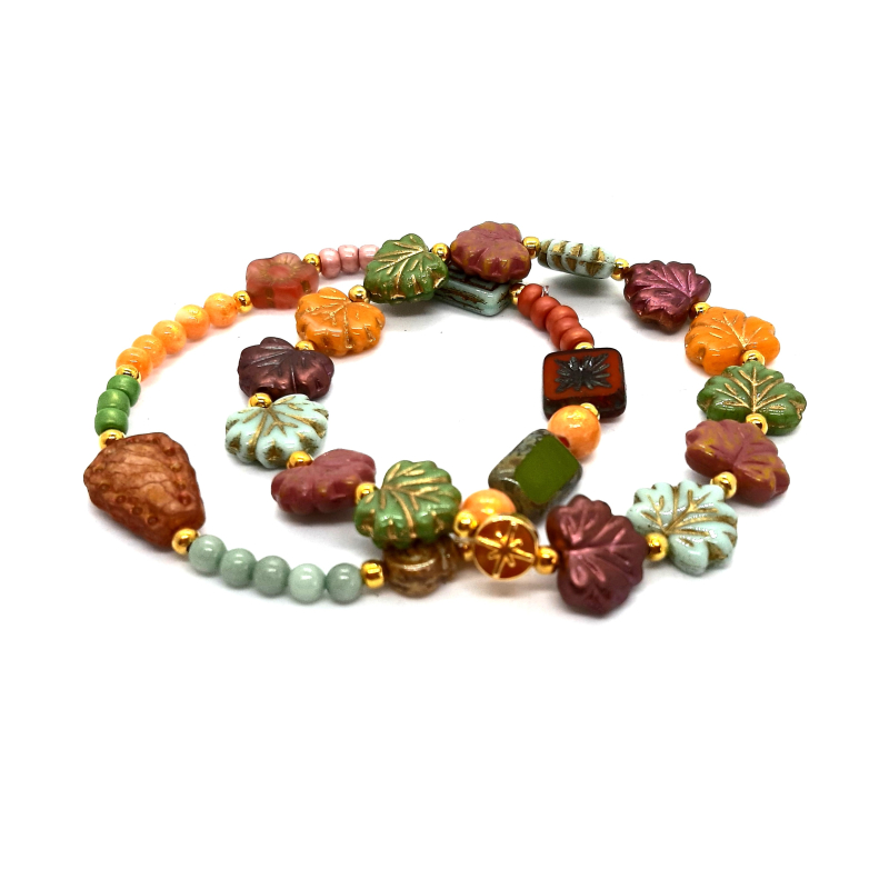 leaf bracelet met goud 1