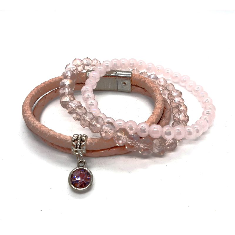 armband in zachtroze