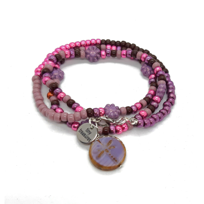 winter armband purple pink