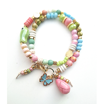 pastel wikkelarmband