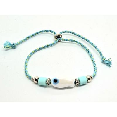 vis schuif armbandje zacht turquoise blauw vis schuif armbandje zacht turquoise blauw