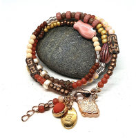 wikkelarmband in aardetinten