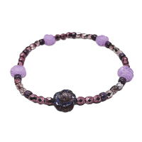 lila paarse bloemen set