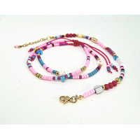 boho armband setje roze