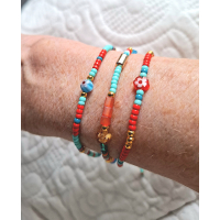 boho armband setje turquoise