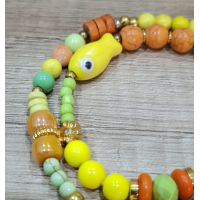 geel/ oranje wikkelarmband