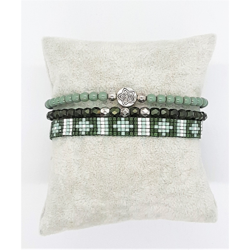 miyuki set in groen tinten