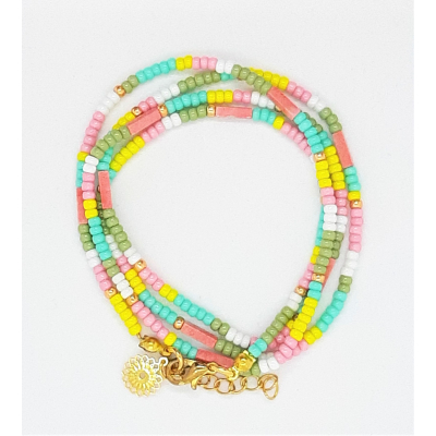 zomerse wikkelarmband met goud