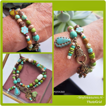 turquoise groene armband