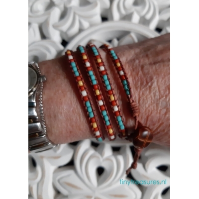 leren wikkelarmband 4x om je pols leren wikkelarmband 4x om je pols