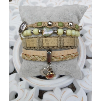 zachtgroene armbanden set zachtgroene armbanden set