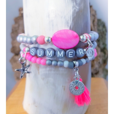summer setje grijs/ roze summer setje grijs/ roze
