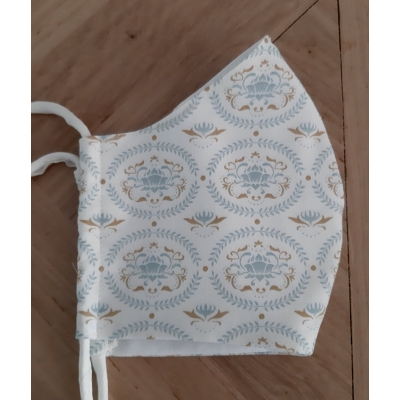 mondkapje pastel blauw motiefje mondkapje pastel blauw motiefje