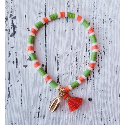 katsuki armband groen/oranje/goud katsuki armband groen/oranje/goud