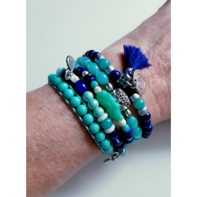 kralenarmbanden set turquoise blauw kralenarmbanden set turquoise blauw