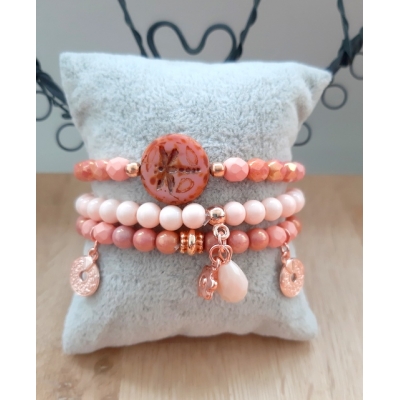 dragonfly/ libelle armbanden set oudroze dragonfly/ libelle armbanden set oudroze