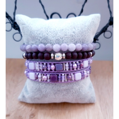 lila/ paarse armbanden set lila/ paarse armbanden set