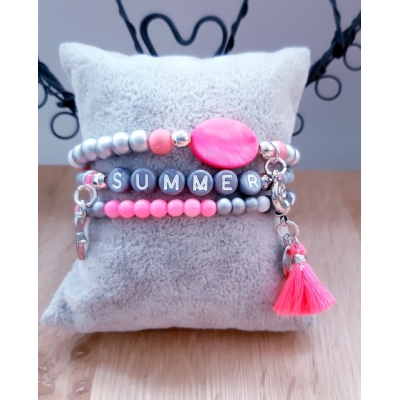 summer setje grijs/ roze summer setje grijs/ roze