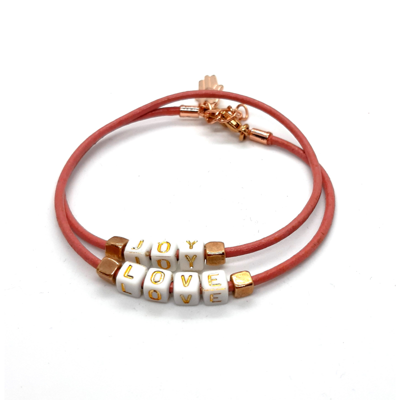 joy...love armband in oudroze