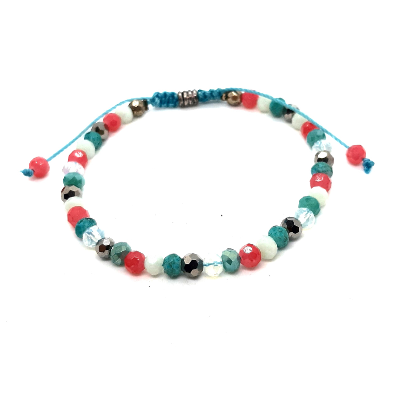 schuifarmbandje turquoise blauw
