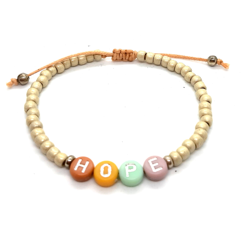 hope armbandje licht beige