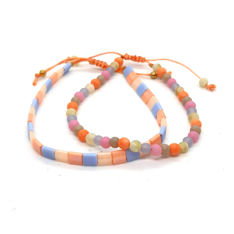 armband setje in pastel