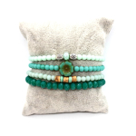 pastel groen armbanden setje 