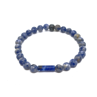 blauwe natuursteen armband 6mm