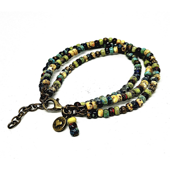 bohemian armband turquoise/ blauw