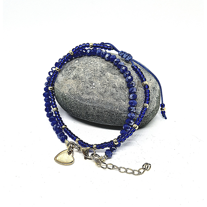 cobalt blauw armbanden setje