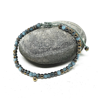 blauw met goud schuif armbandje