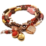 wikkelarmband in aardetinten