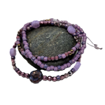 lila paarse bloemen set