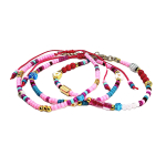boho armband setje roze