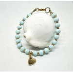 kralenarmband met hartje mint