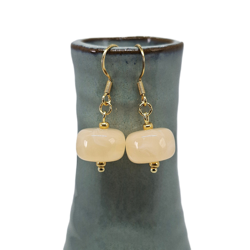 oorbellen peach/ goud