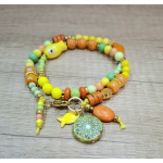 geel/ oranje wikkelarmband