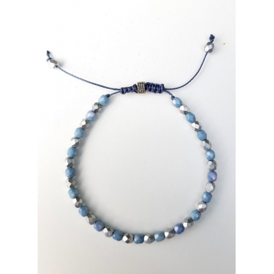 schuifarmbandje lichtblauw/ zilver VERKOCHT! schuifarmbandje lichtblauw/ zilver VERKOCHT!