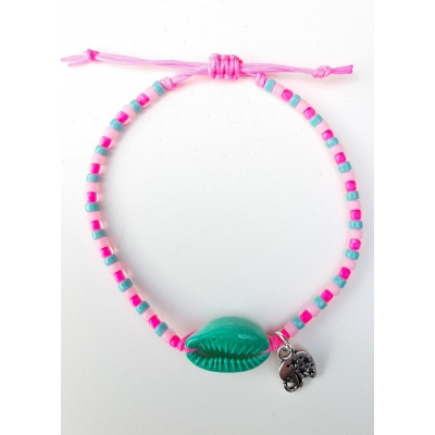 schelpen armbandje turquoise groen schelpen armbandje turquoise groen