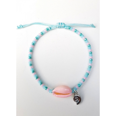 schelpen armbandje lichtroze schelpen armbandje lichtroze