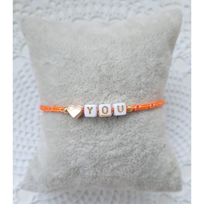 i love you armbandje oranje i love you armbandje oranje