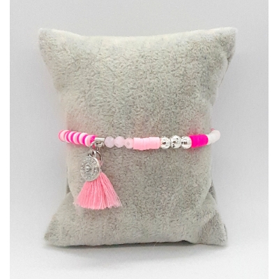 katsuki armband fel roze zilver katsuki armband fel roze zilver