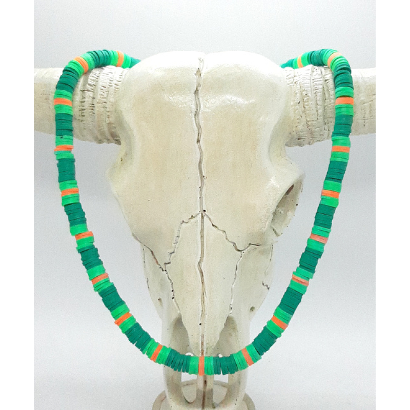 katsuki ketting in groen met oranje