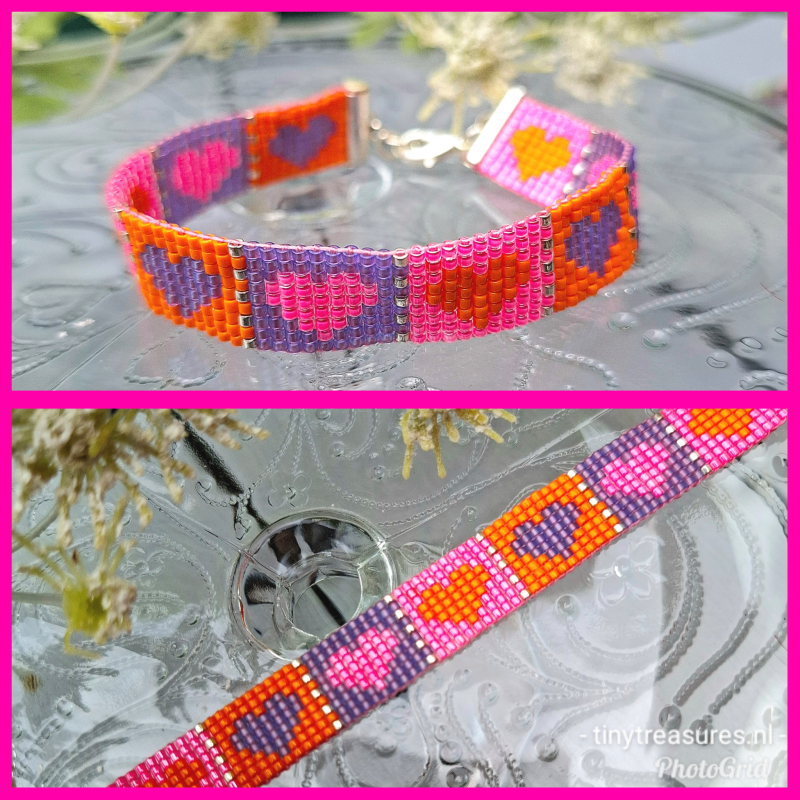 miyuki hartjes armband in felle kleuren