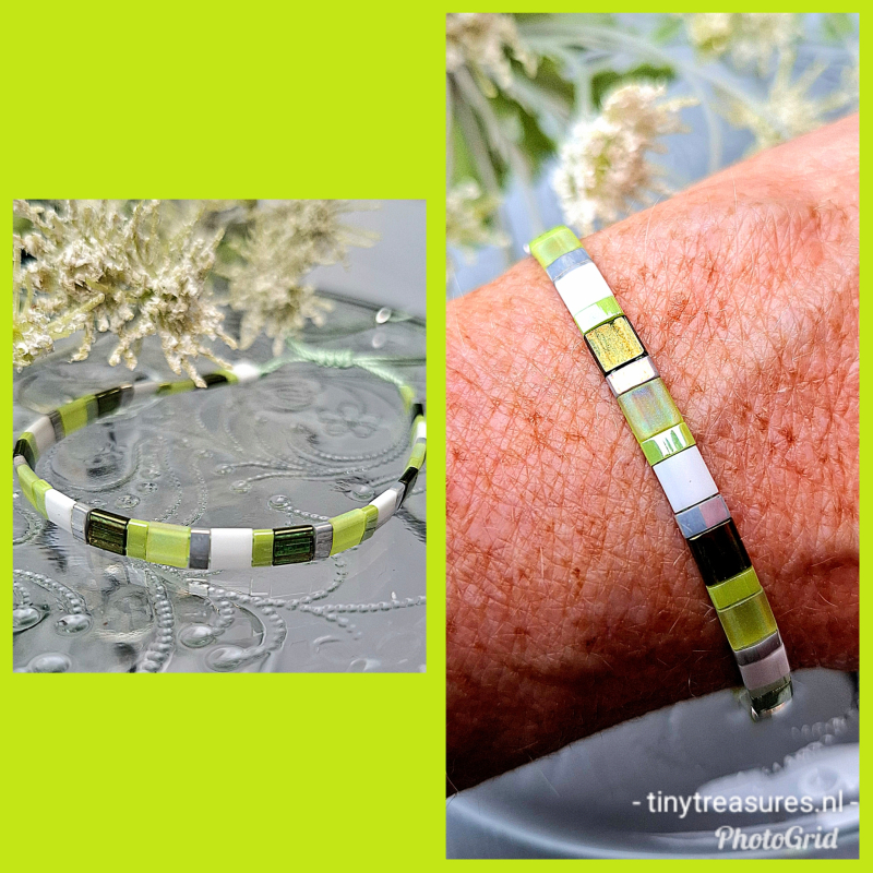miyuki tila armbandje groen