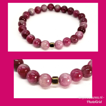 watermelon toermalijn armband